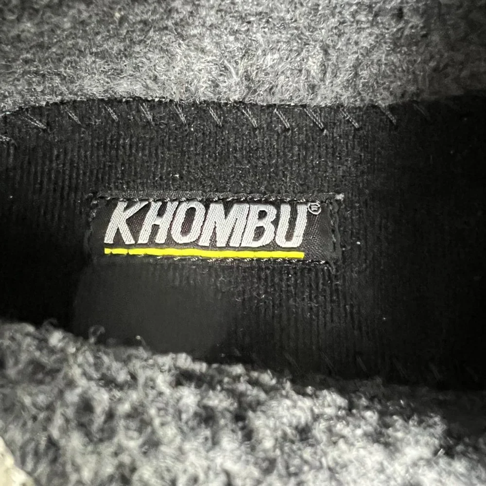 Khombu Womens Black Waterproof Shearling Lined Zip Winter Ankle Boots size 8